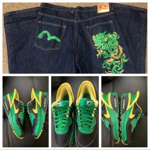 Evisu pants with matching air max Oregon